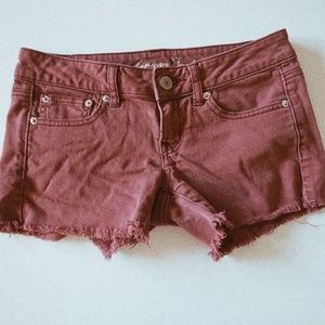 American Eagle Burgundy shorts
